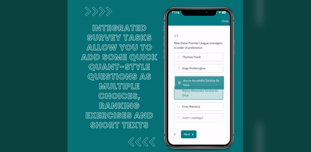 Integrated survey tasks