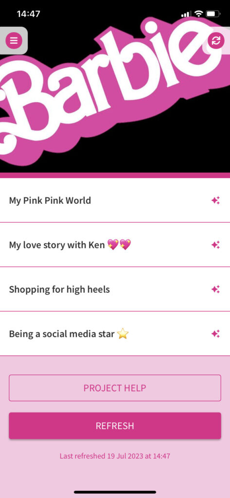 Field Notes Barbie Example Project Screenshot