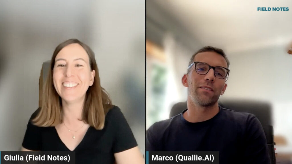 Giulia and Marco during webinar